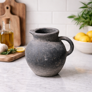 Charcoal Pitcher Vase - 9"