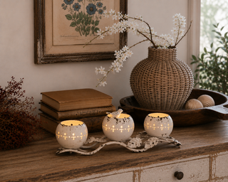 Gilded Branch Candle Holder