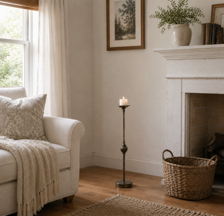 French Style Iron Floor Candle Holders - Small