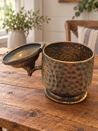 Golden Cottage Keepsake Canister - Small