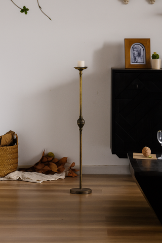 French Style Iron Floor Candle Holders - Medium