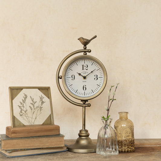 Antiqued Bronze Tabletop Clock