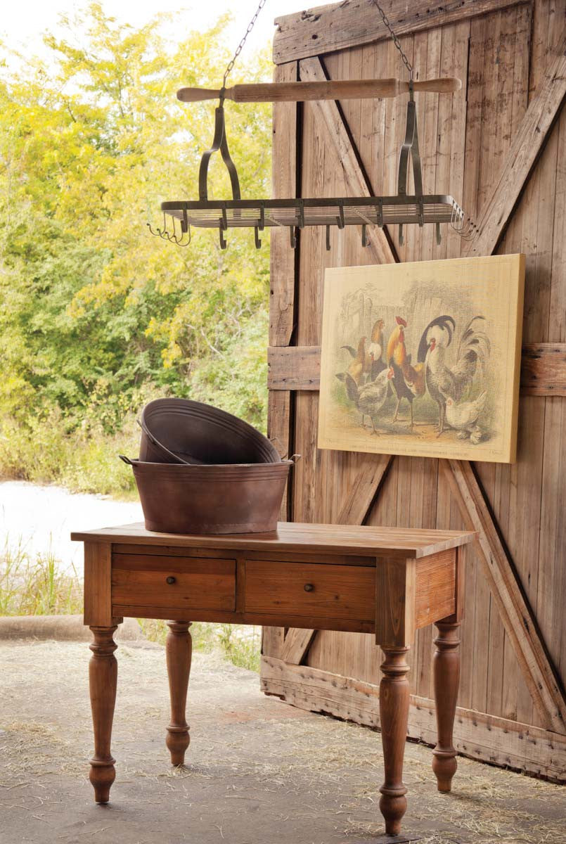 Hanging Rolling Pin Pot Rack