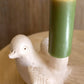 Clay Cream Dove Taper Candle Holder Set of 2