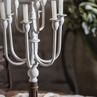 Rustic White Candelabra