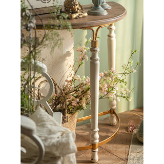 Farmstead Scroll Sofa Table - White Legs