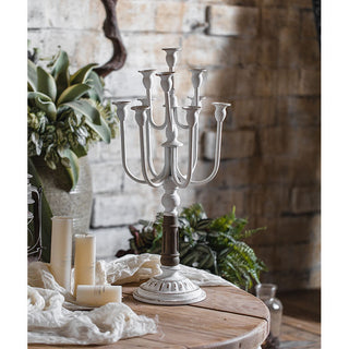 Rustic White Candelabra