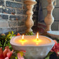 River Chic Candles - 2 Wick Small Mini - Indy Dough Bowl Candle - White Wash White