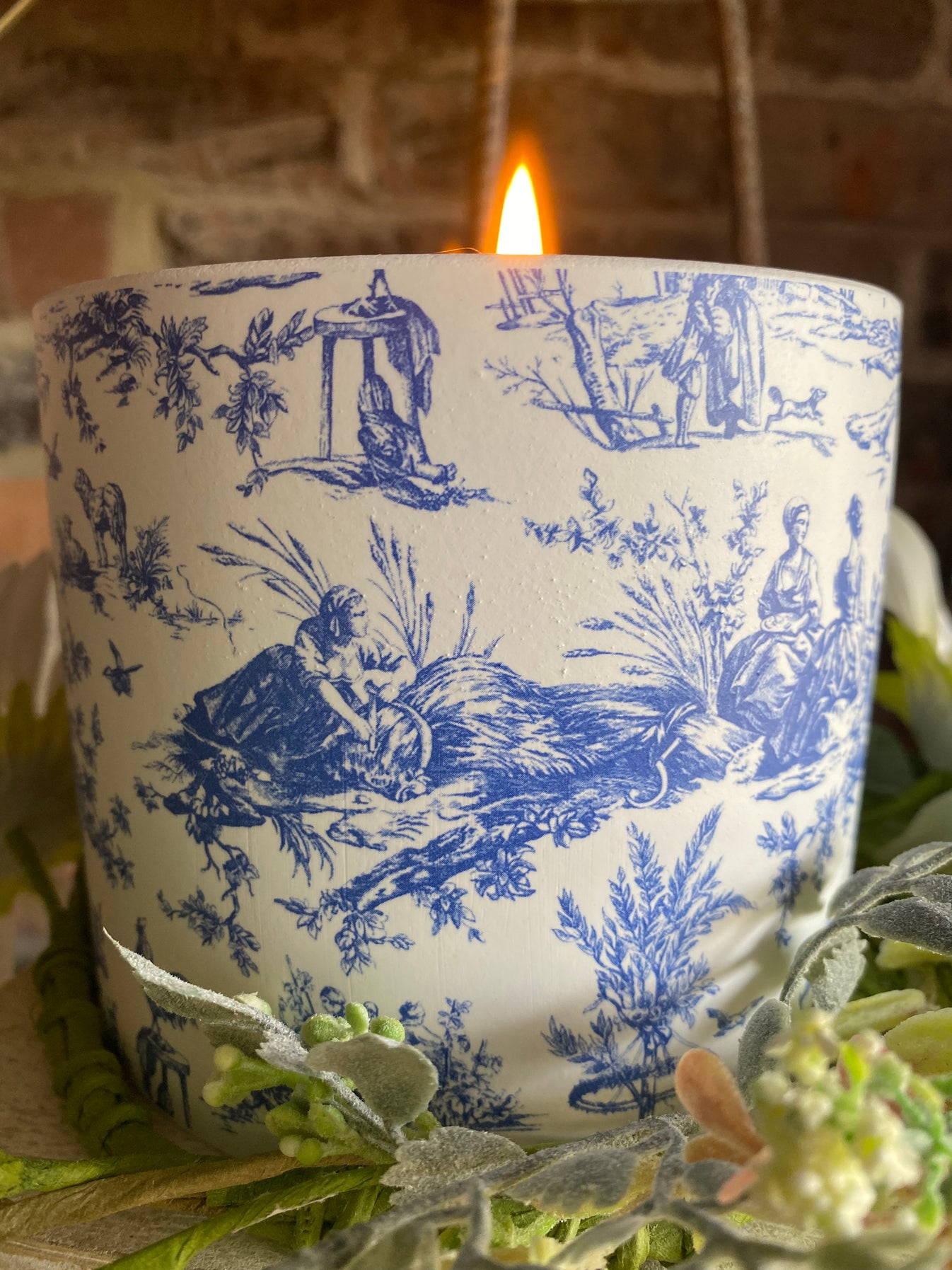 River Chic Candles Blue Toile Candle River Chic Designs
