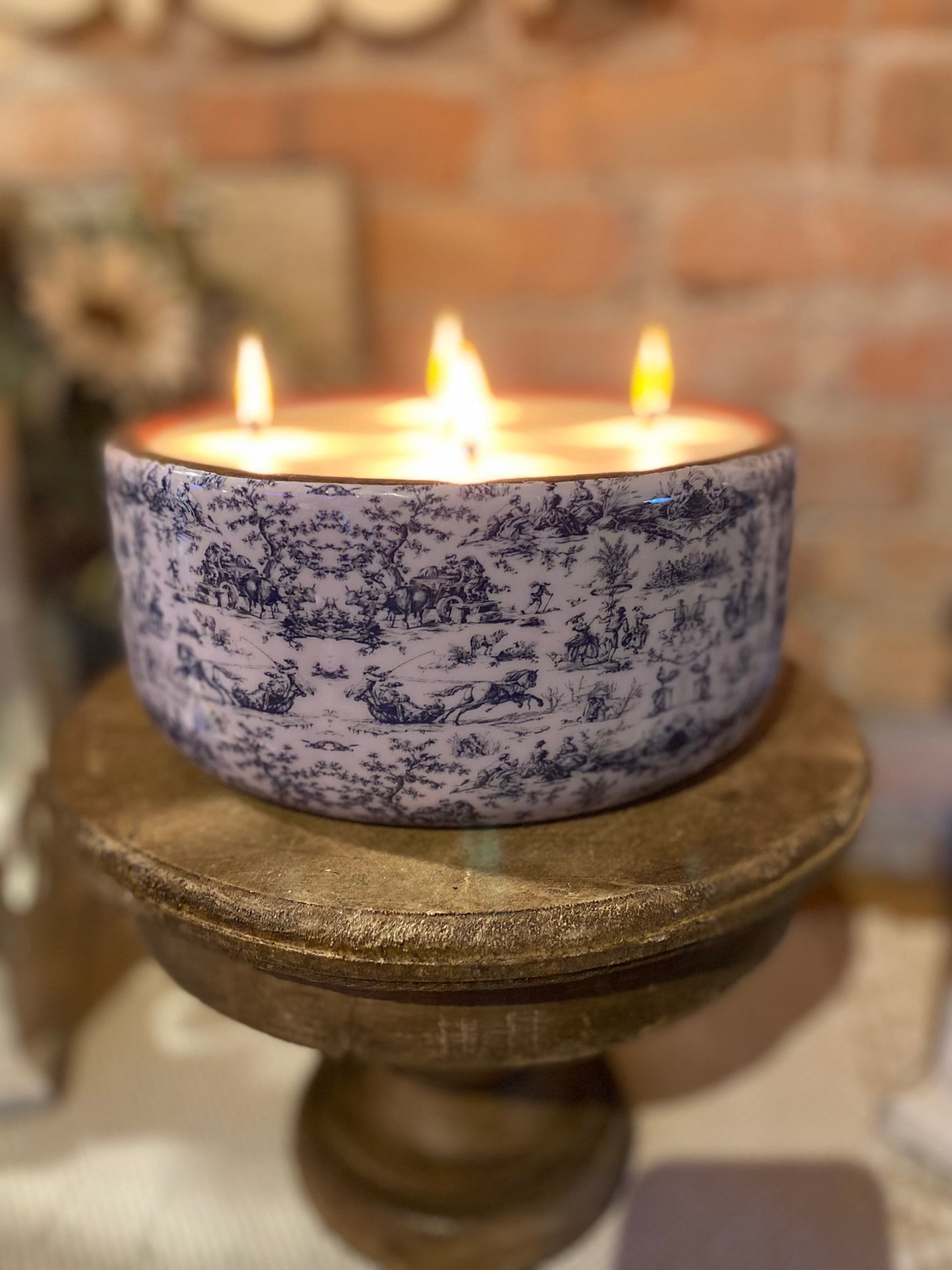River Chic Candles - Blue Toile Medium
