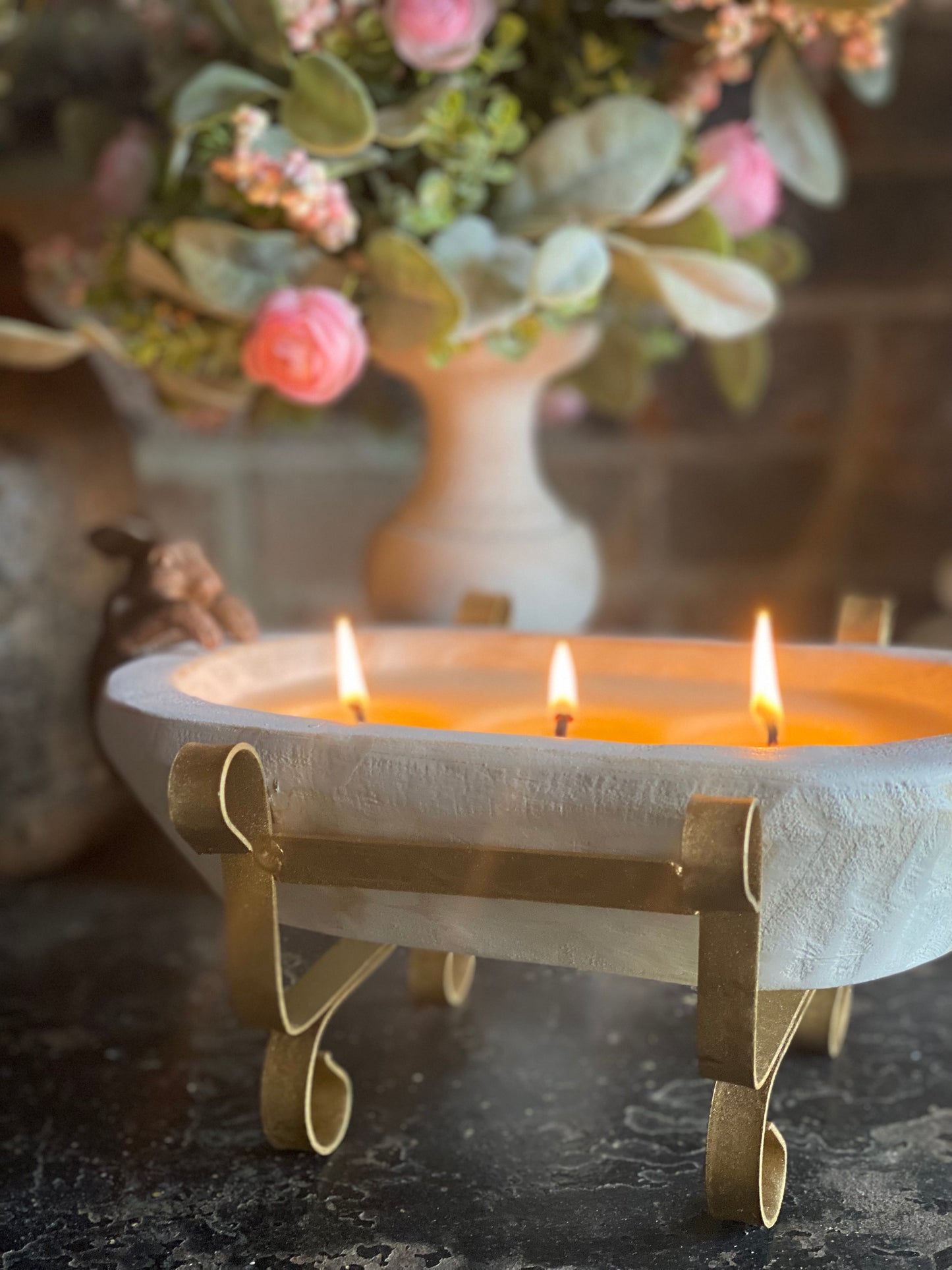 Stand - used for the 3 Wick Dough Bowl Candle