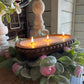 River Chic Candles - 3 Wick  (Beaded) Indy Dough Bowl Candle - Barnwood Brown
