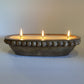 River Chic Candles - 3 Wick  (Beaded) Indy Dough Bowl Candle - Barnwood Brown
