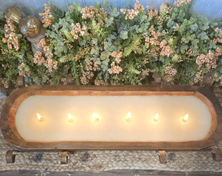 River Chic Candles - 6 Wick Dough Bowl Candle - Brown