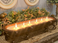 River Chic Candles - 6 Wick Dough Bowl Candle - Brown