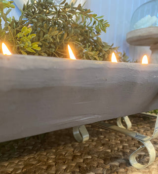 River Chic Candles - 6 Wick Dough Bowl Candle - Gray