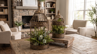Cottage Bird Cages (Set of 2)