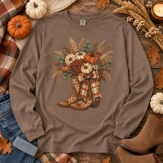 Pumpkin Patch Boots Long Sleeve Tee