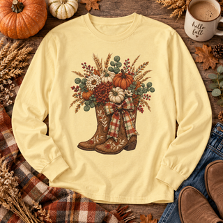 Pumpkin Patch Boots Long Sleeve Tee