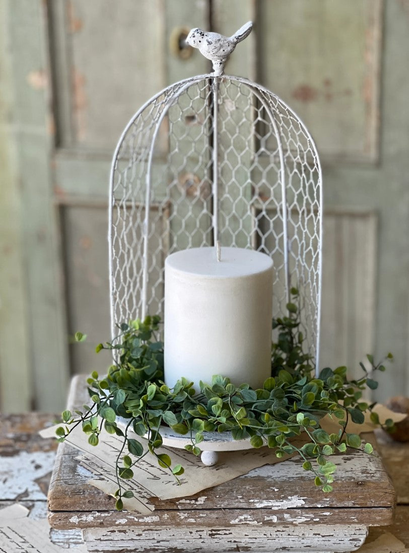 Open Wire Cloche on Pedestal | 15"