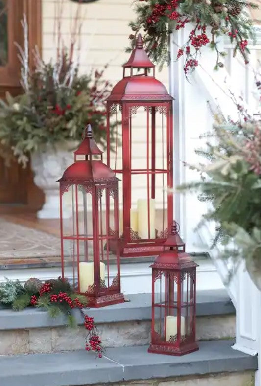Lantern Set of 3 - Red