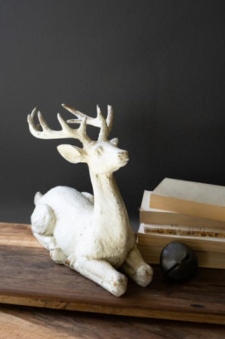 Resting Faux Concrete Deer