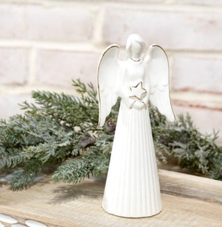 7″ Gold Trim Ceramic Angel