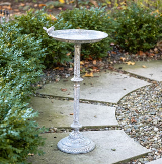Weathered Grey Birdbath