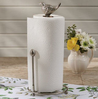 Williamsburg Songird Paper Towel Holder-Silver