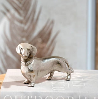 Silver Weiner Dog Decor