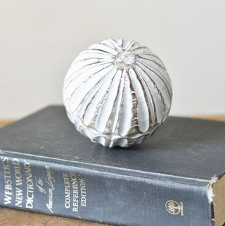 4" Carved Wooden Deco Ball (Set of 3)