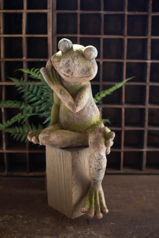 Faux Concrete Frog -Lrge