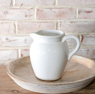 White Ceramic Pitcher Vase