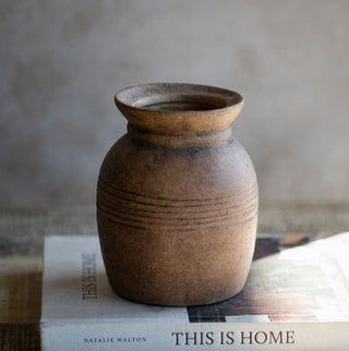 Vintage Style Brown Ceramic Vase