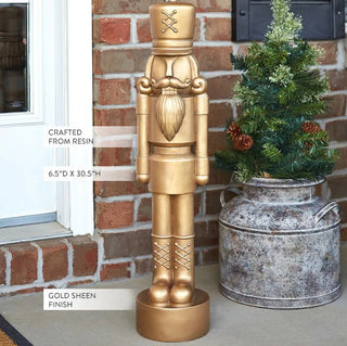 Gilded Nutcracker Statue ( Expected to ship week of Sept 29th)
