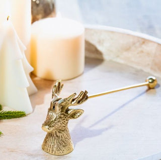 Gold Reindeer Candle Snuffer