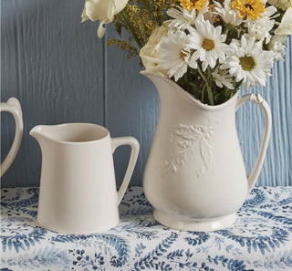Stoneware Lily of the Valley Pitcher