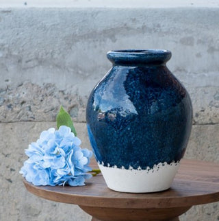 Navy & Sand Bouquet Vase