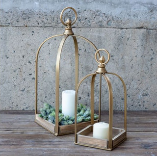 Golden Metal Wood Displayers - Set of 2
