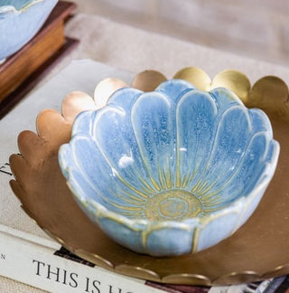 Blue Cottage Bloom Candle