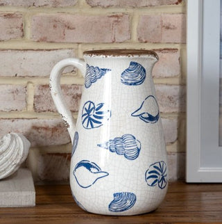 Coastal Seashell Pitcher - 10.6"