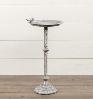Weathered Grey Birdbath