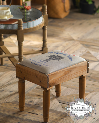 Grain Sack Footstool