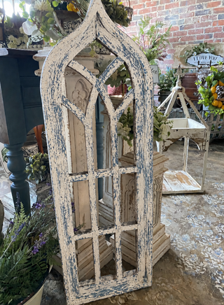 12 Pane Wooden Window frame - Seaside