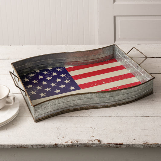 American Flag Serving Tray - River Chic Designs