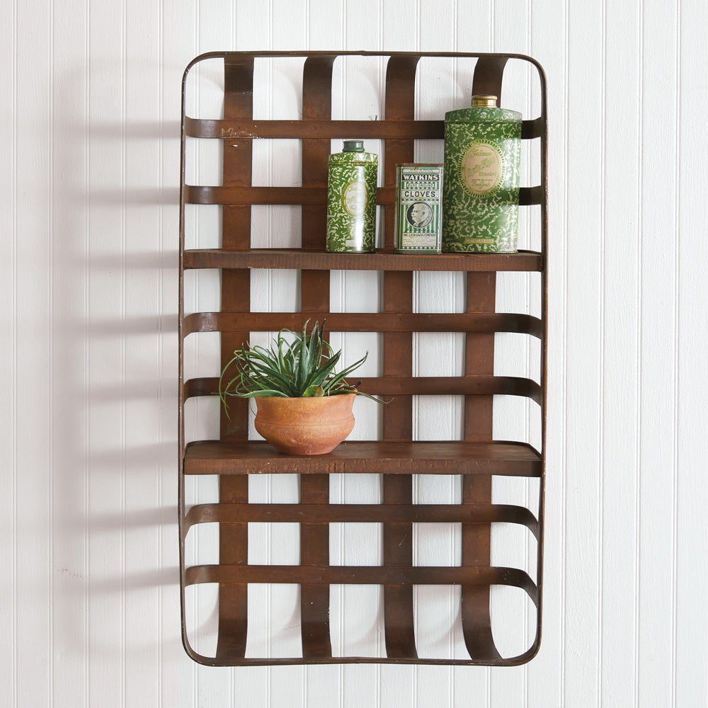 Rustic Tobacco Basket Wall Shelf - River Chic Designs
