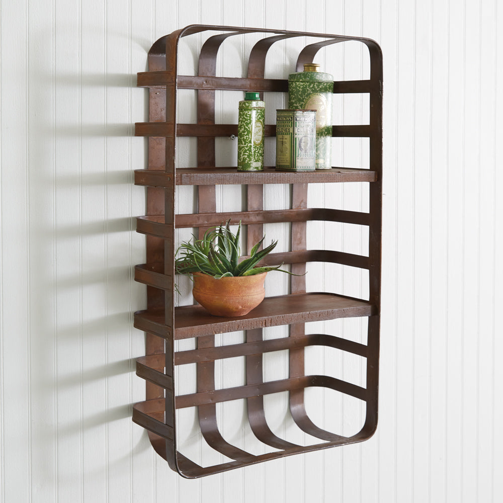 Rustic Tobacco Basket Wall Shelf - River Chic Designs