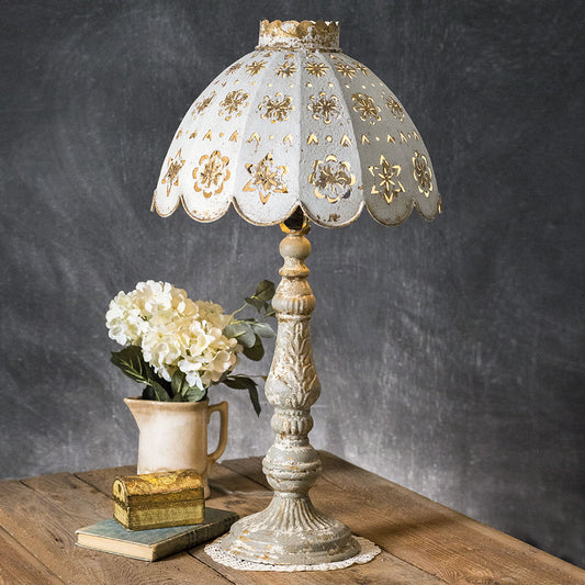 Table Lamp with decorative Metal Shade - River Chic Designs