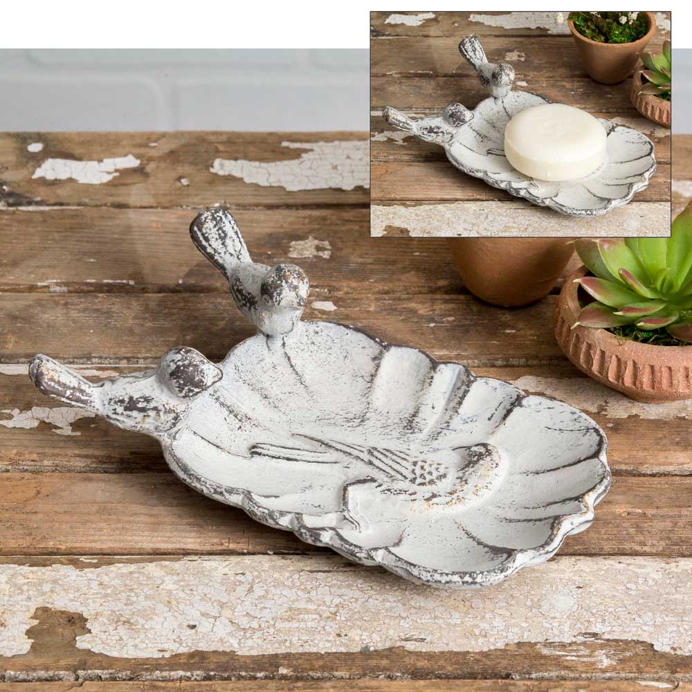 White Wren Soap Dish - River Chic Designs