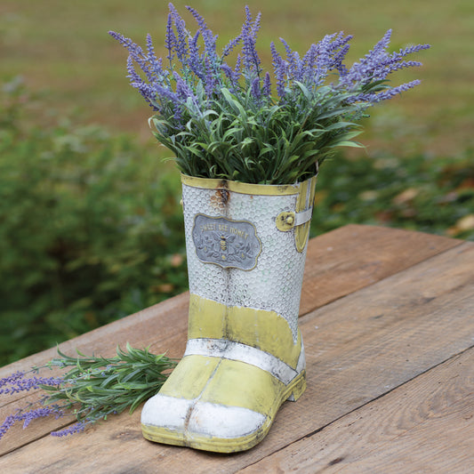 Honeycomb Metal Rainboot Planter